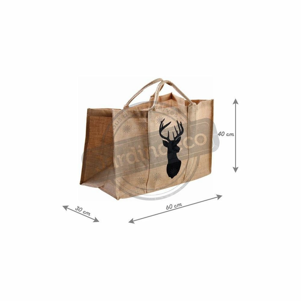 Sac à bûches en jute