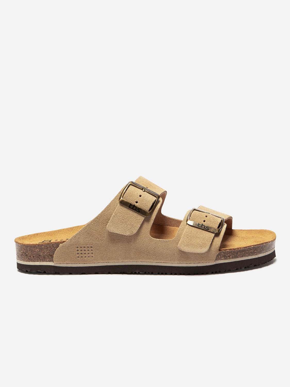 Mules Homme Casual Dessus Cuir Beige