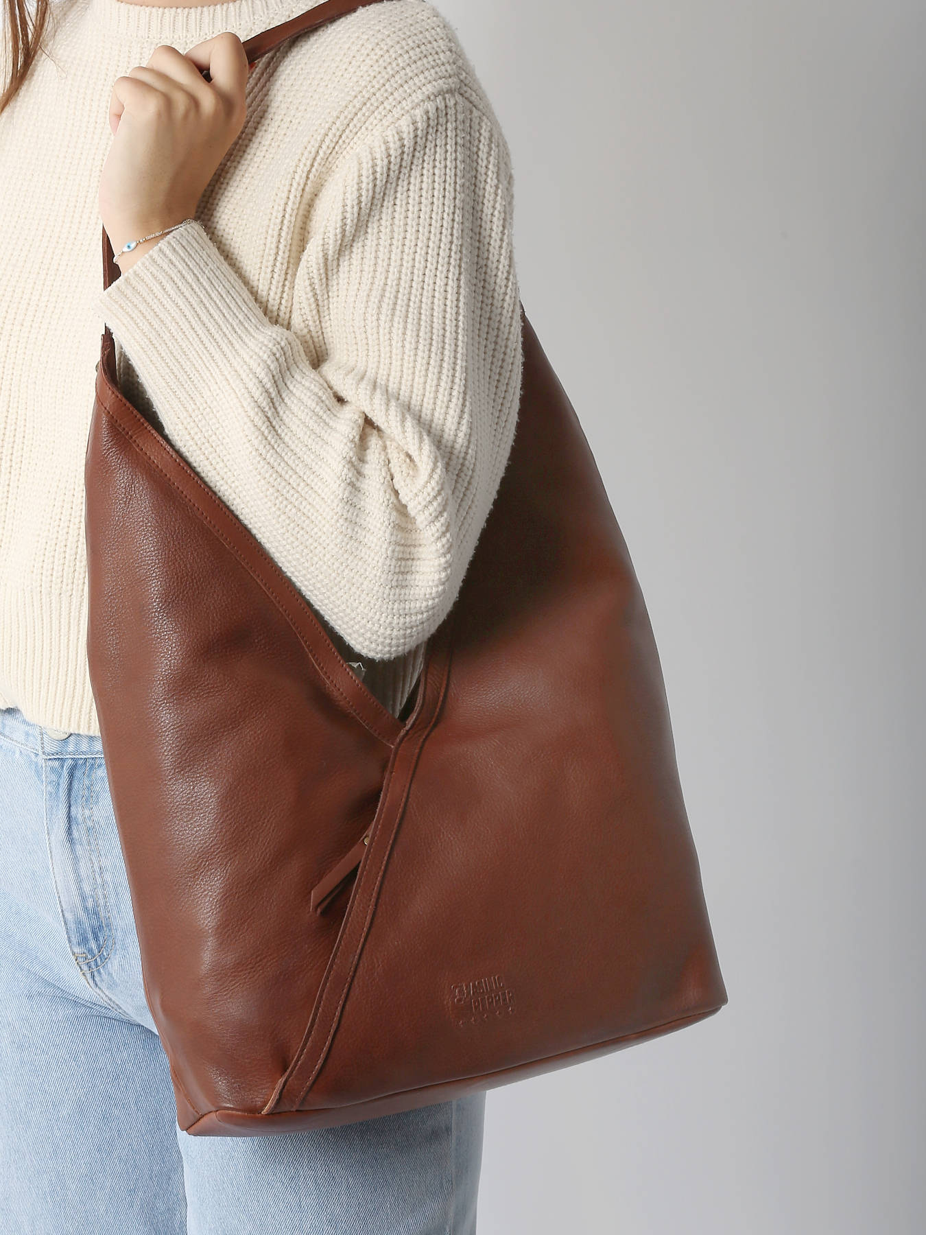 sac port paule Cow cuir BASILIC PEPPER