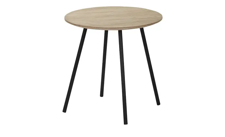 Beistelltisch Berlin 40 cm Eiche (Nachbildung), Schwarz