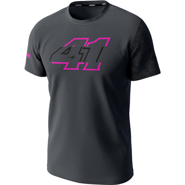 Ixon - T-shirt Aleix Espargaro 23 N°1 Anthracite / Rose