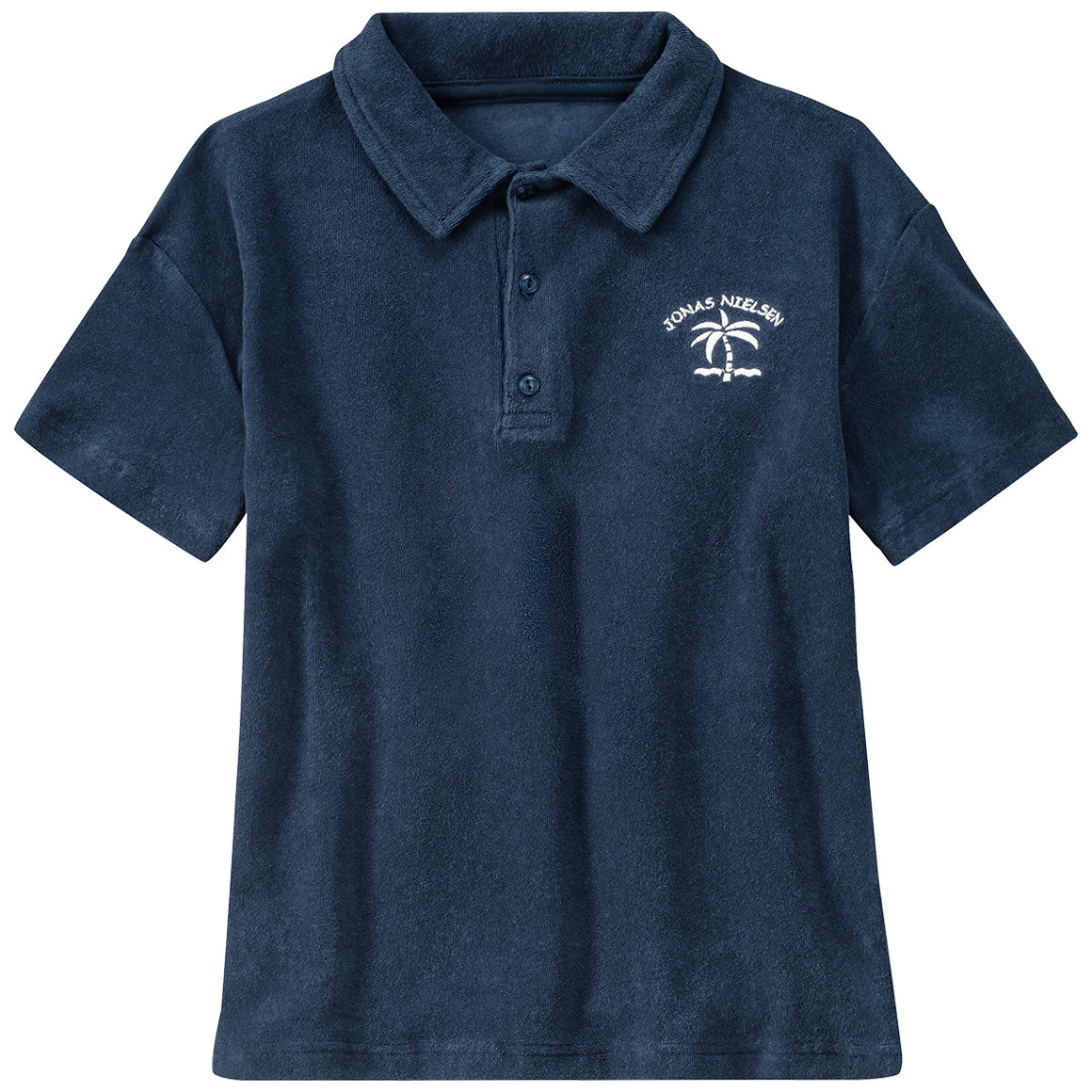 Jonas Nielsen Jungen Frottee-Poloshirt mit Stickerei dunkelblau