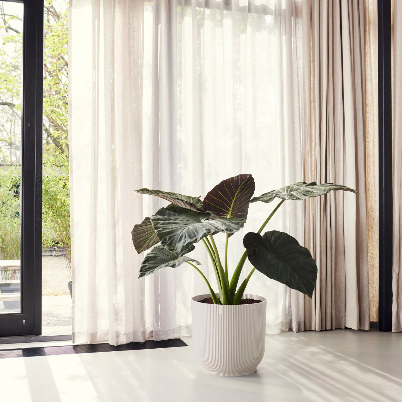 Elho Vibes Fold Rond - Wit - Ã 47 x H 44 cm - Binnen - 100% gerecycled kunststof