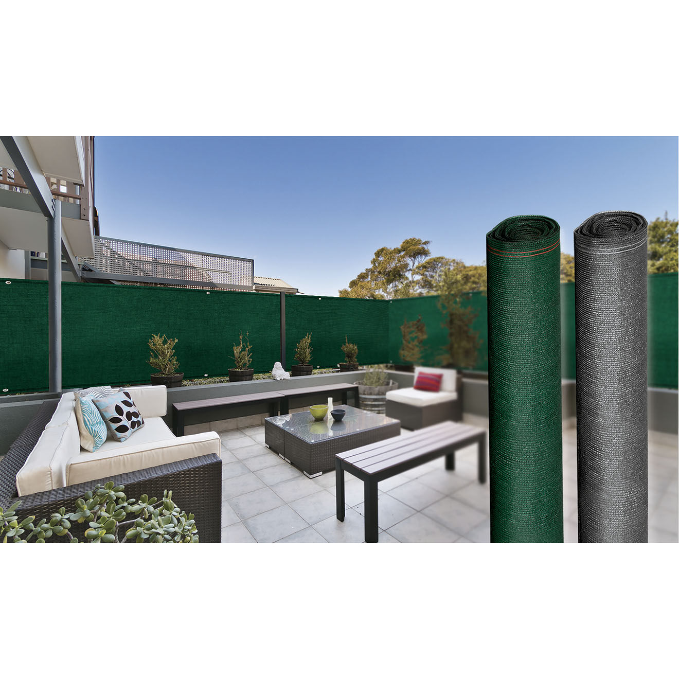 Pratik Garden Brise-vue 300 gr/m² vert - 1.8x10 m