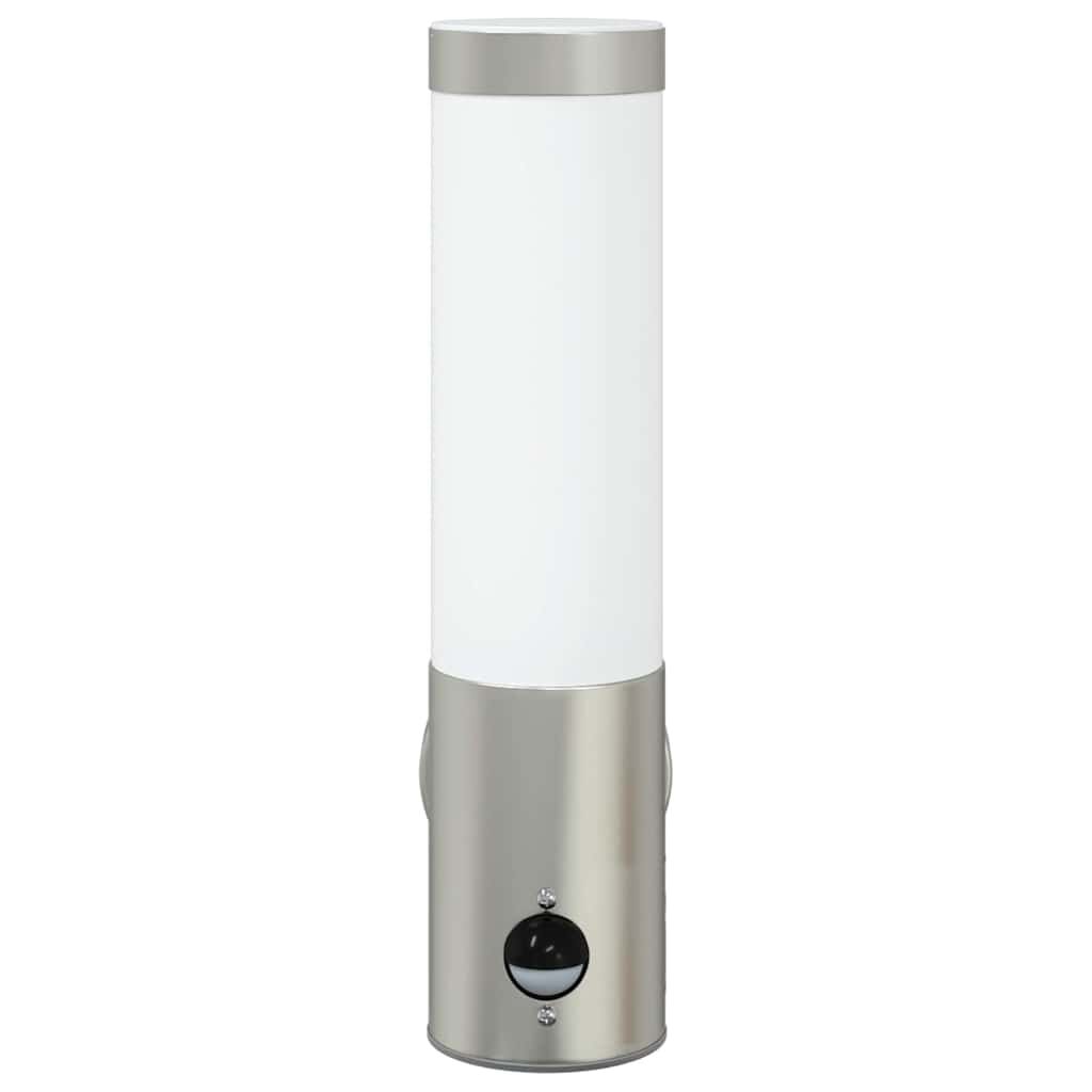 vidaXL Buitenwandlamp Zilver 12 x 7,5 x 29 cm Roestvrij staal