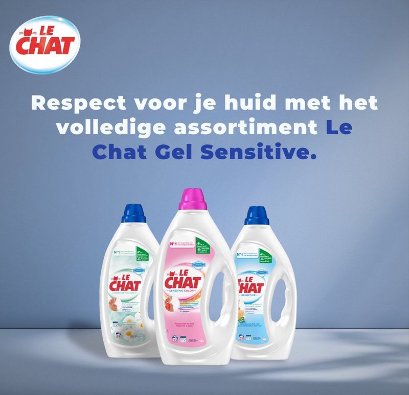 Le Chat - Vloeibaar Wasmiddel - Sensitive Color - 1,5 L - Hypoallergeen