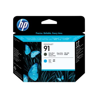 HP 91 - cyan, noir mat - tête d'impression originale
