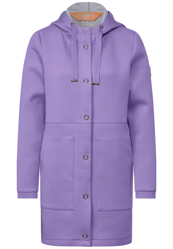 Softe Doubleface Jacke - shiny lilac