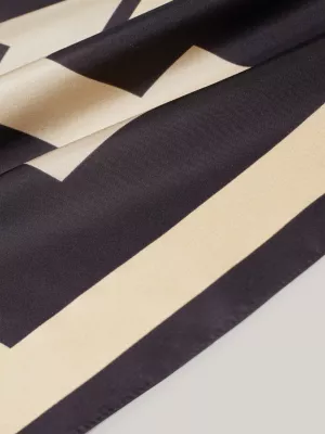 Lenço quadrado de seda Sport TH Monogram