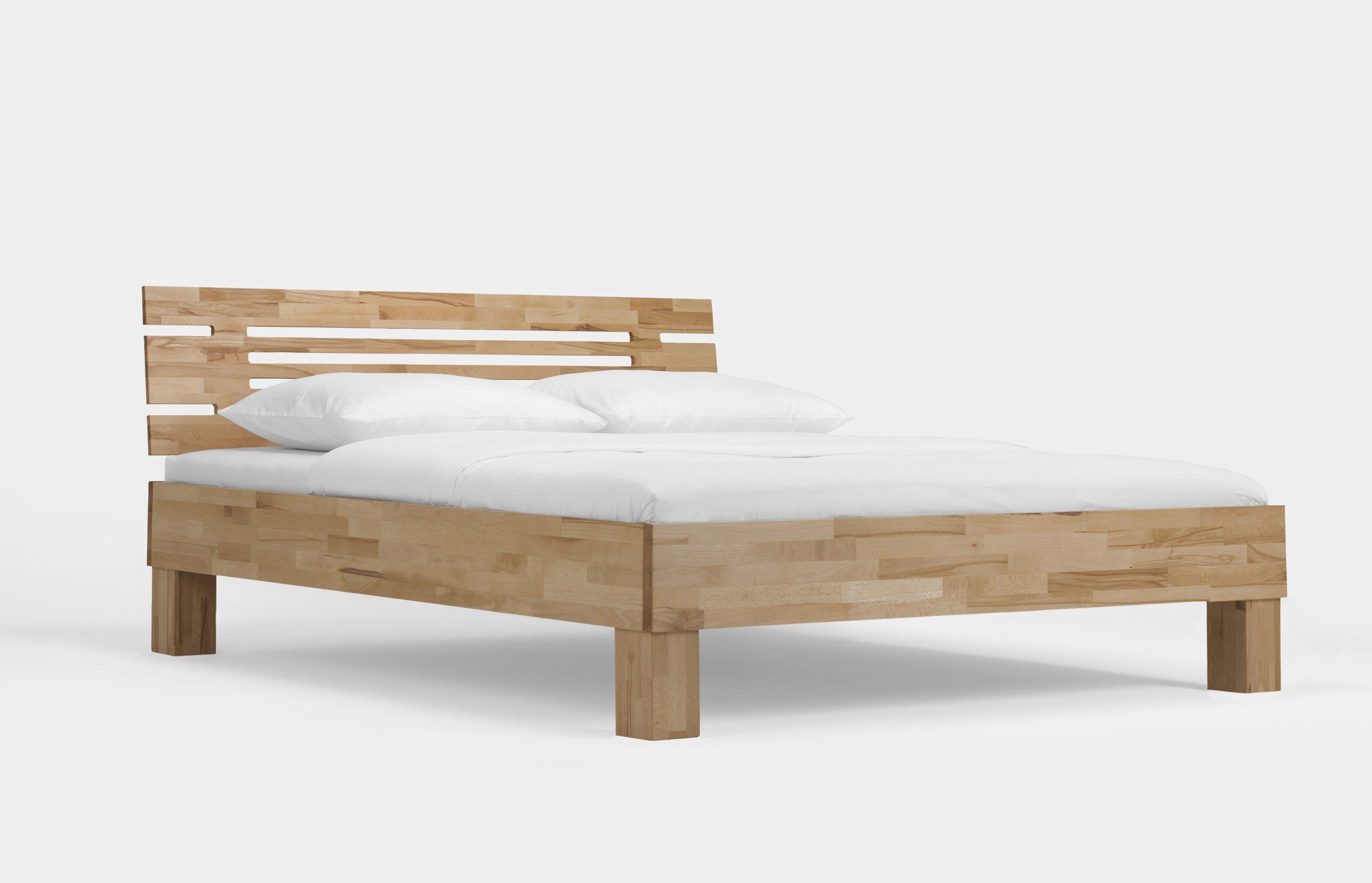 Holzbett Classic 90 x 190 cm Kernbuche geölt