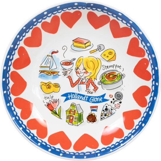 Blond Amsterdam diep bord Hollands Glorie multi D 23 H 5 cm