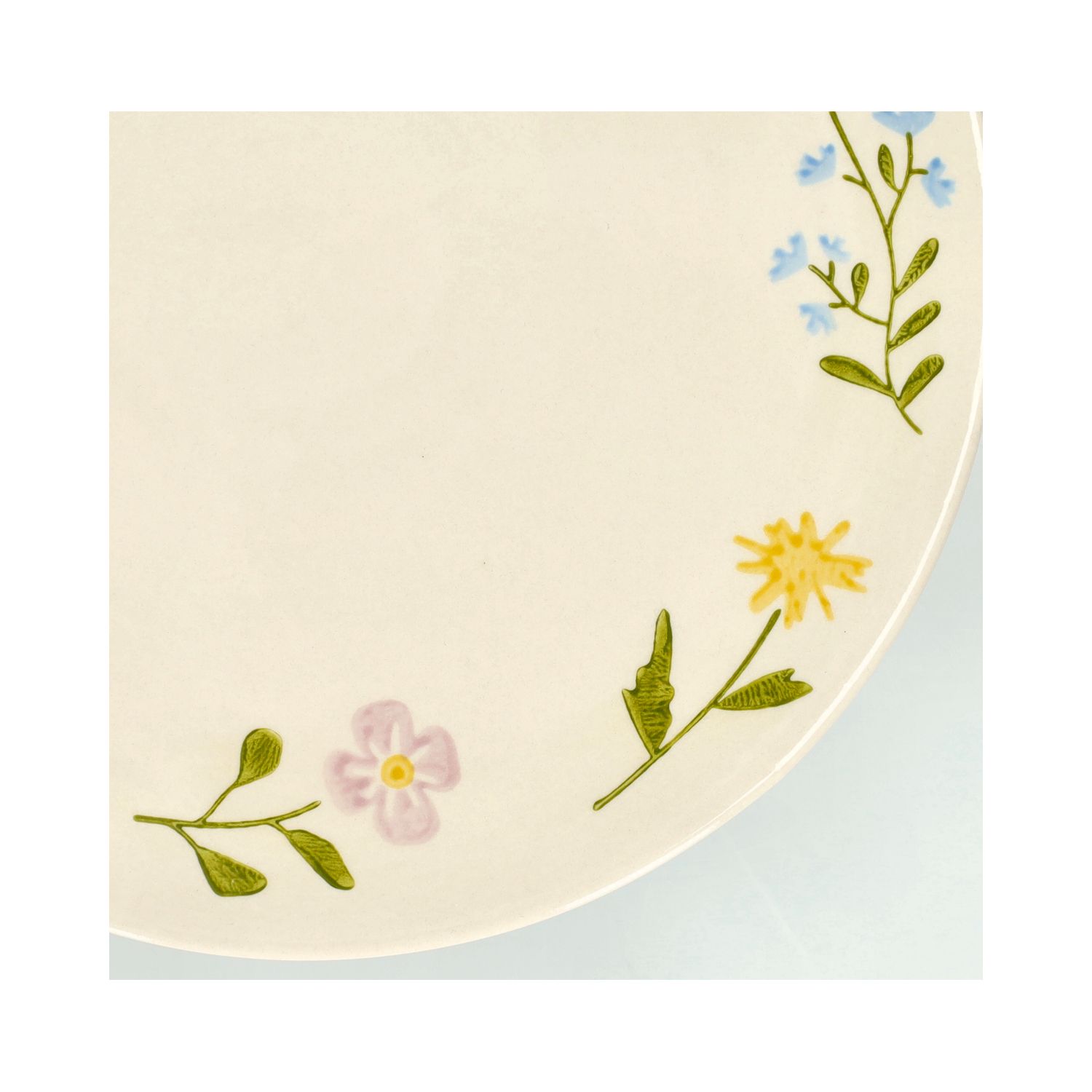 Taartplateau, steengoed, wilde bloemen, Ø 25 cm x 9,5 cm