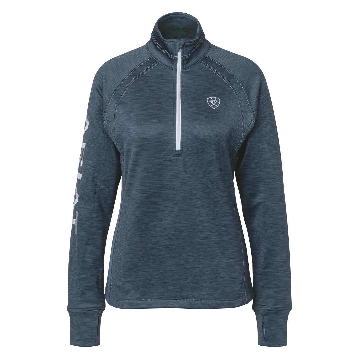 ARIAT Sweatshirt Tek Team 1/2 Zip - blue heather