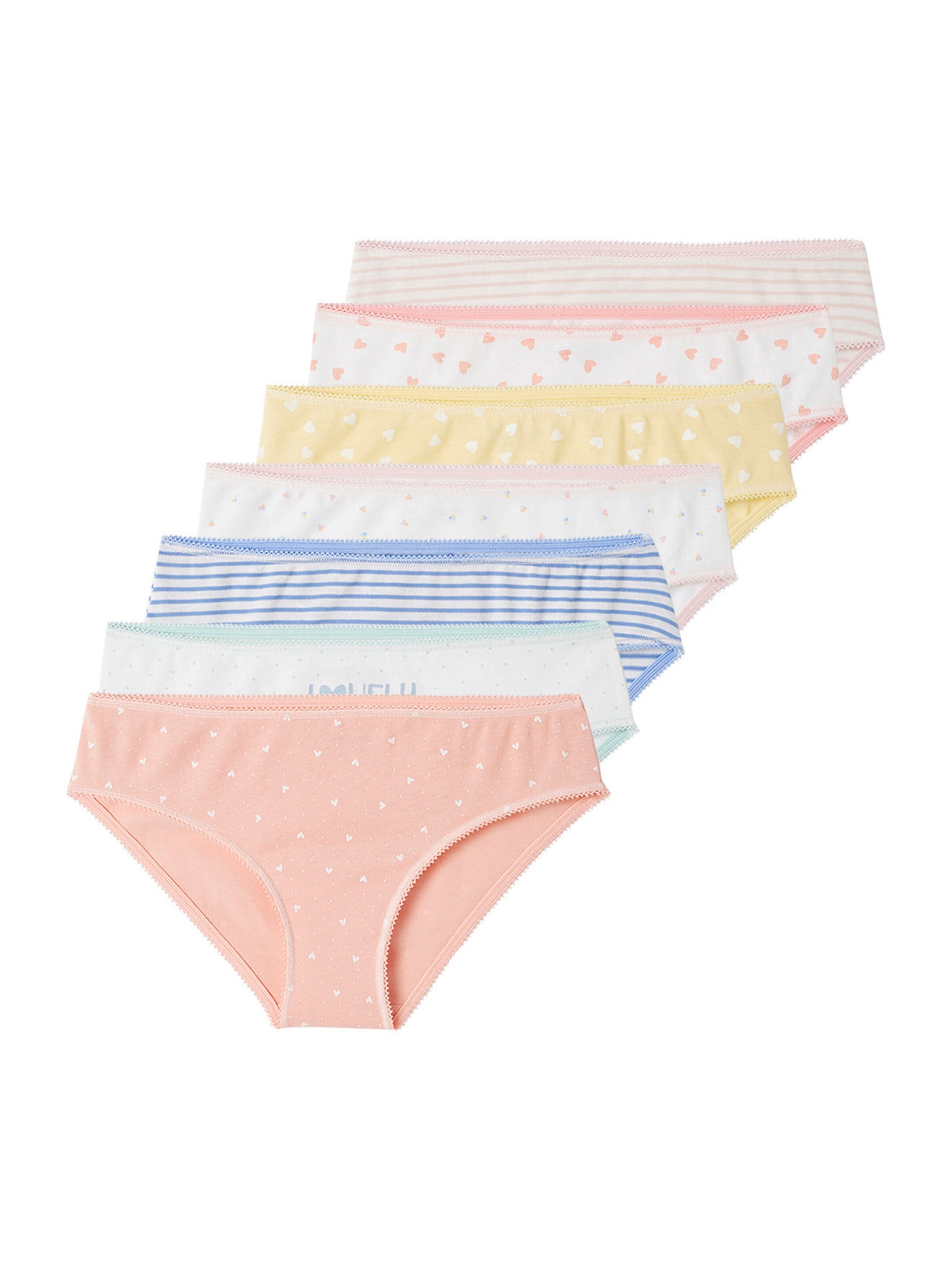 Vertbaudet 7er-Pack Mädchen Slips BASIC wollweiß