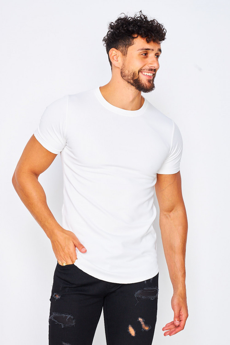 T-shirt blanc uni