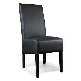 Lederstuhl 'Mendoza', schwarz, L 59 cm, B 43 cm, H 102 cm von fischer's lagerhaus