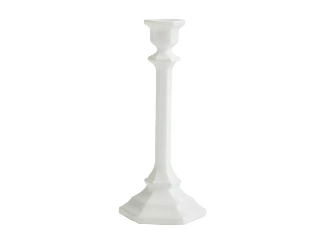 Bougeoir Kari Blanc Moyen 23 x 10