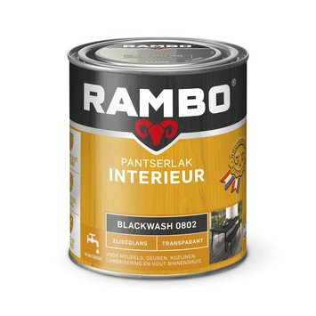 Rambo pantserlak interieur transparant zijdeglans blackwash 750 ml