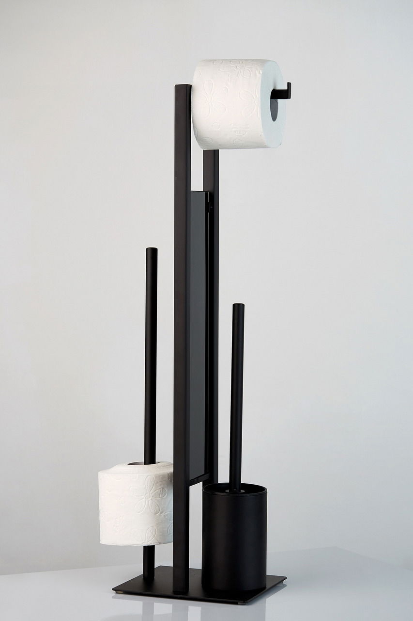 Wenko Stand WC-Garnitur Rivalta schwarz