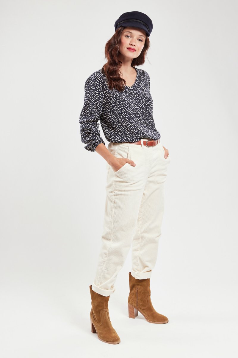 Blouse à pois - cupro