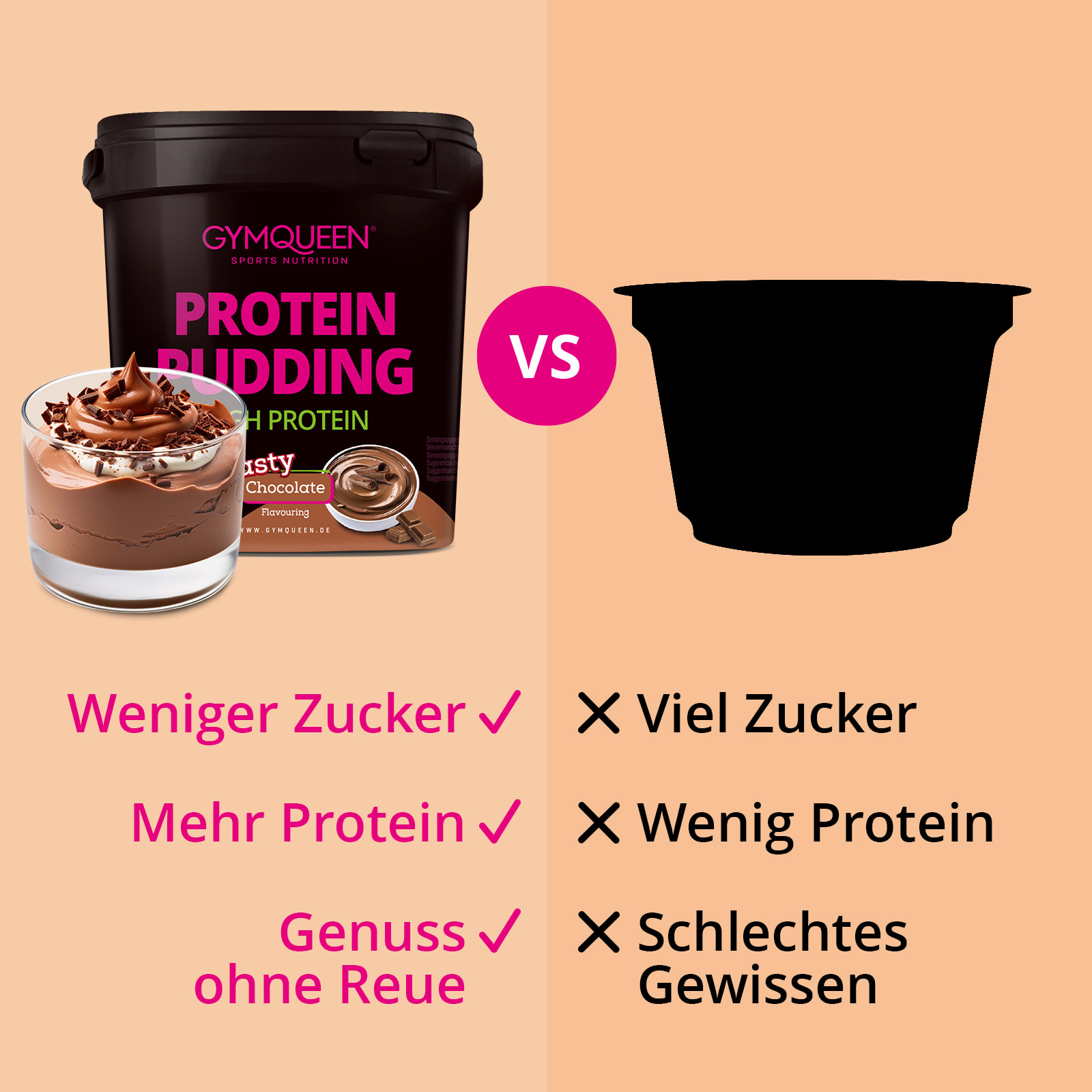 Protein Pudding 4er Pack + Shaker gratis