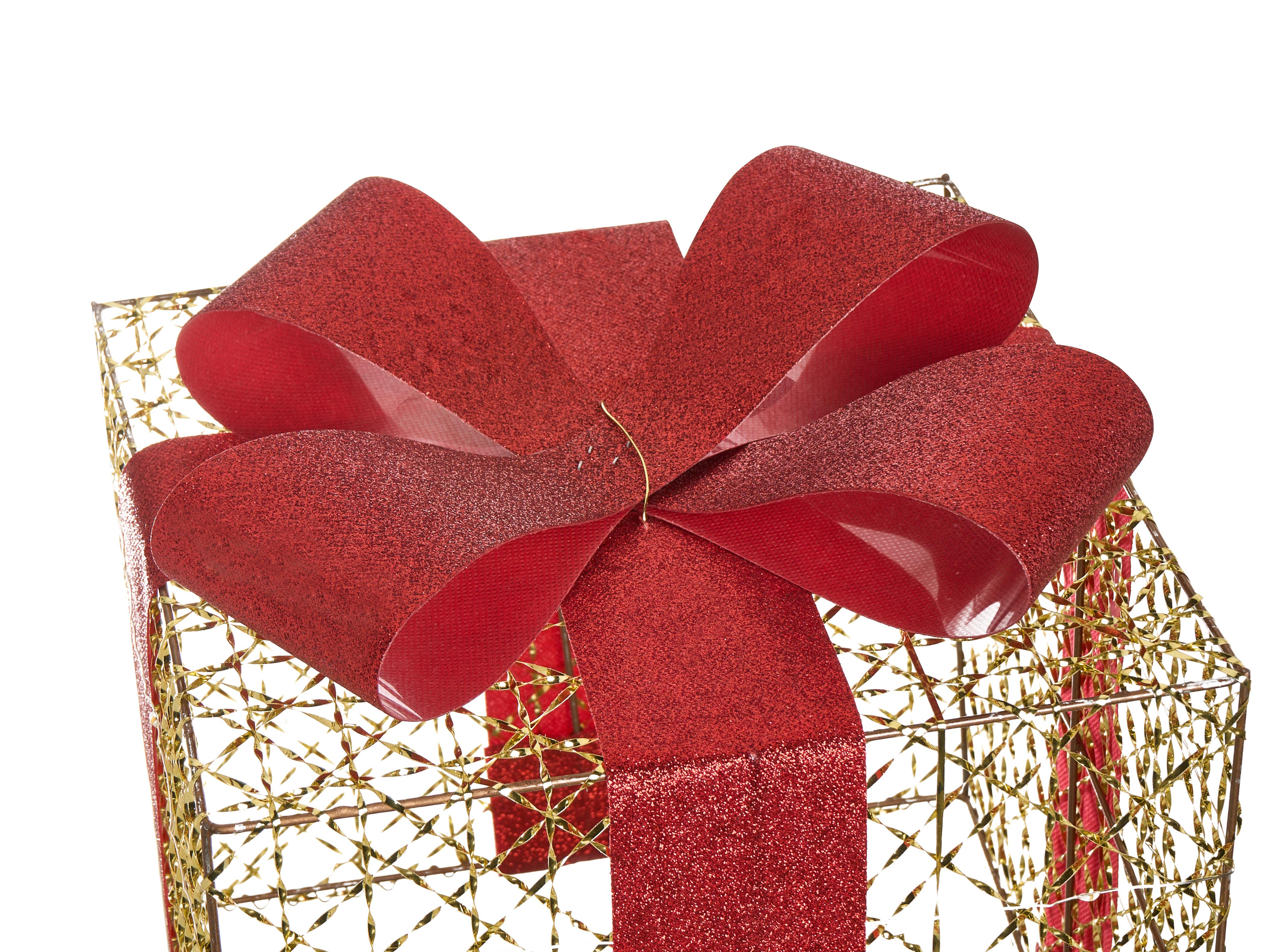 Set van 3 kerstdecoraties LED LYSEREN Kerstcadeaus 20/25/30 cm Goud