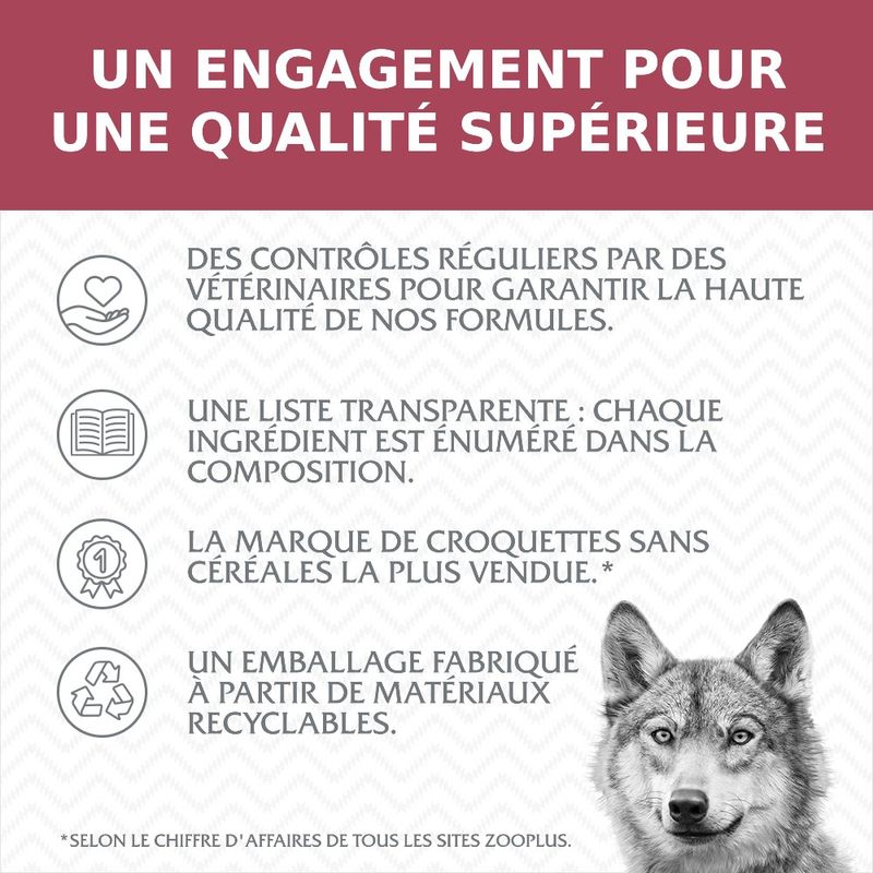Wolf of Wilderness Ruby Midnight bœuf, lapin - sans céréales
