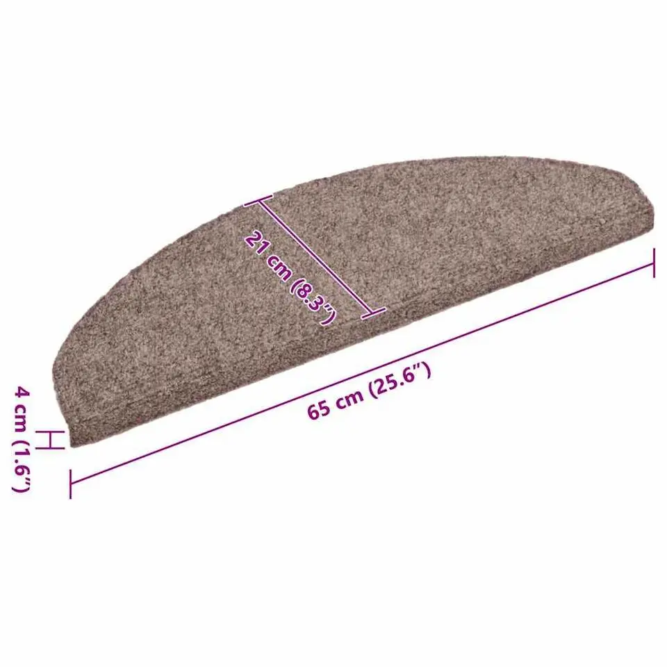vidaXL - Trapmat - Bruin - Polypropyleen - 65 x 21 x 4 cm - 15 stuks