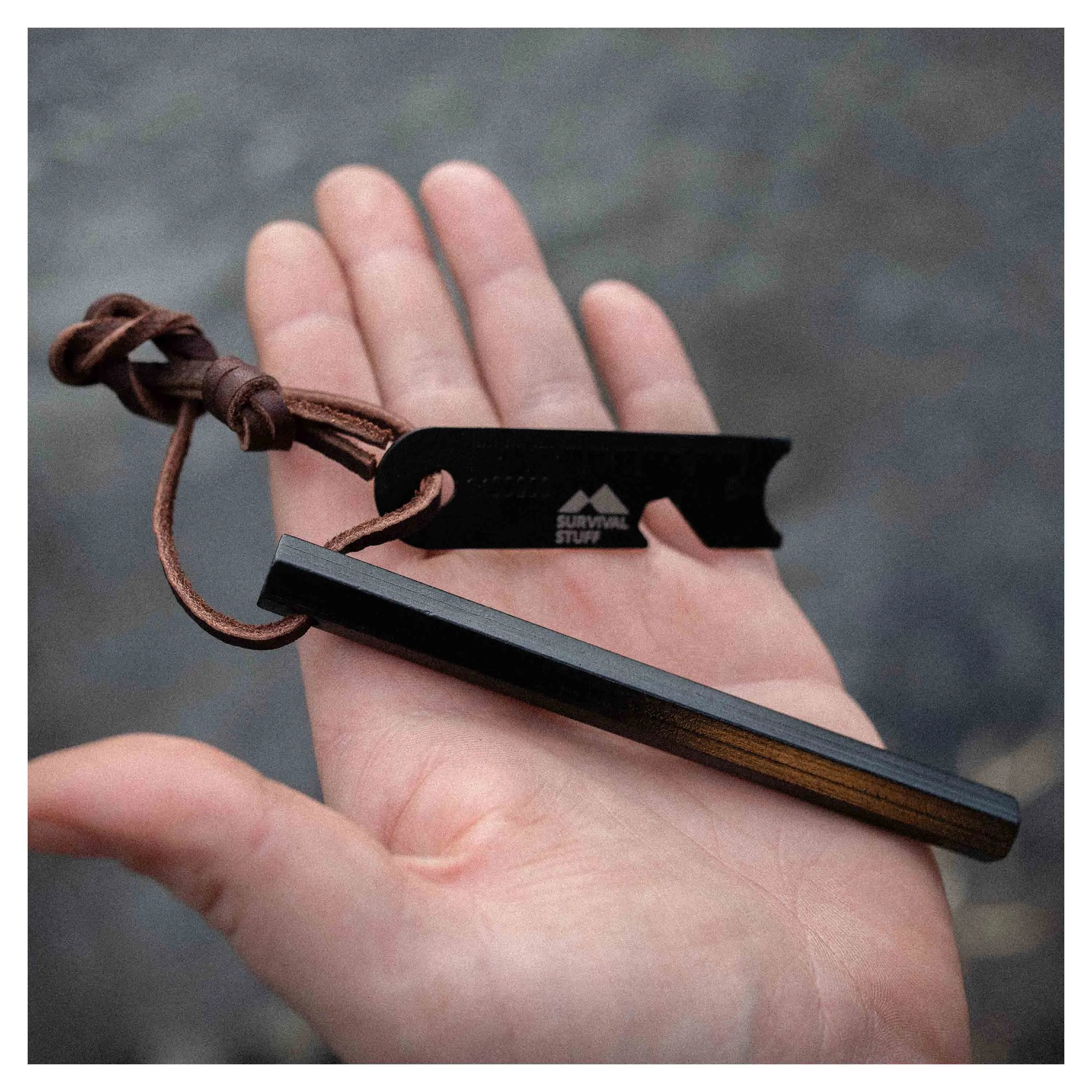 Survival Stuff -  Survival Stuff Feuerstahl HEXA mittel schwarz