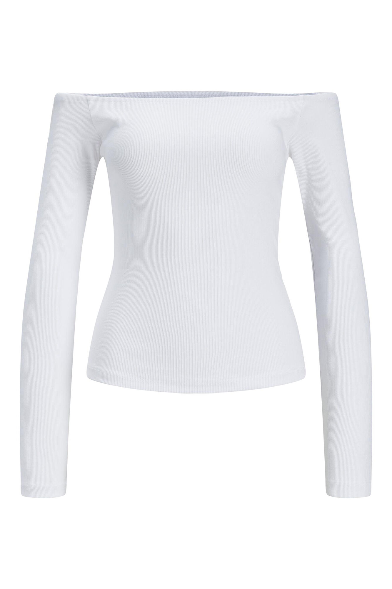 Blusa de manga comprida com decote canoa