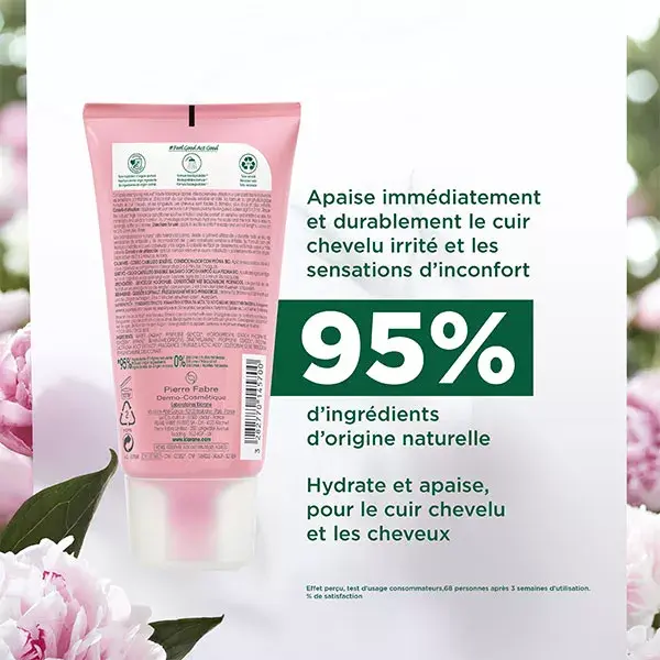 Condicionador Suavizante Klorane Peônia para Couro Cabeludo Sensível 150ml