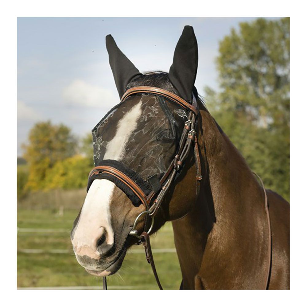 Equitheme TRAINING - Masque anti-mouches noir
