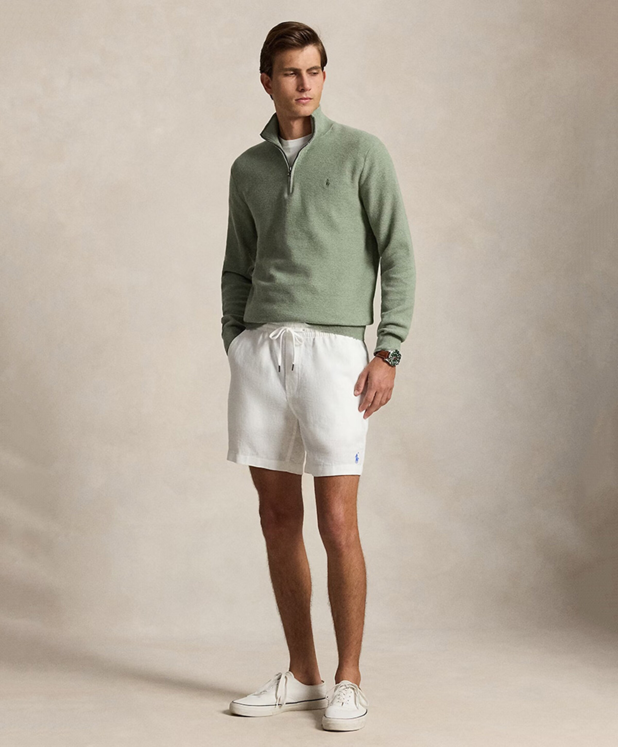 Ralph Lauren Heren trui met rits groen