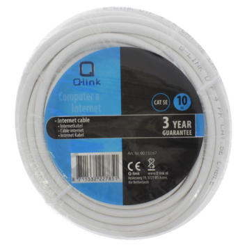 Q-Link UTP kabel CAT5 AWG26 10 meter wit