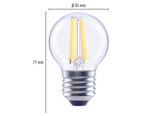 FLAIR LED druppellamp dimbaar G45 E27/5,5W (60W) 806 lm 2700K warm wit helder