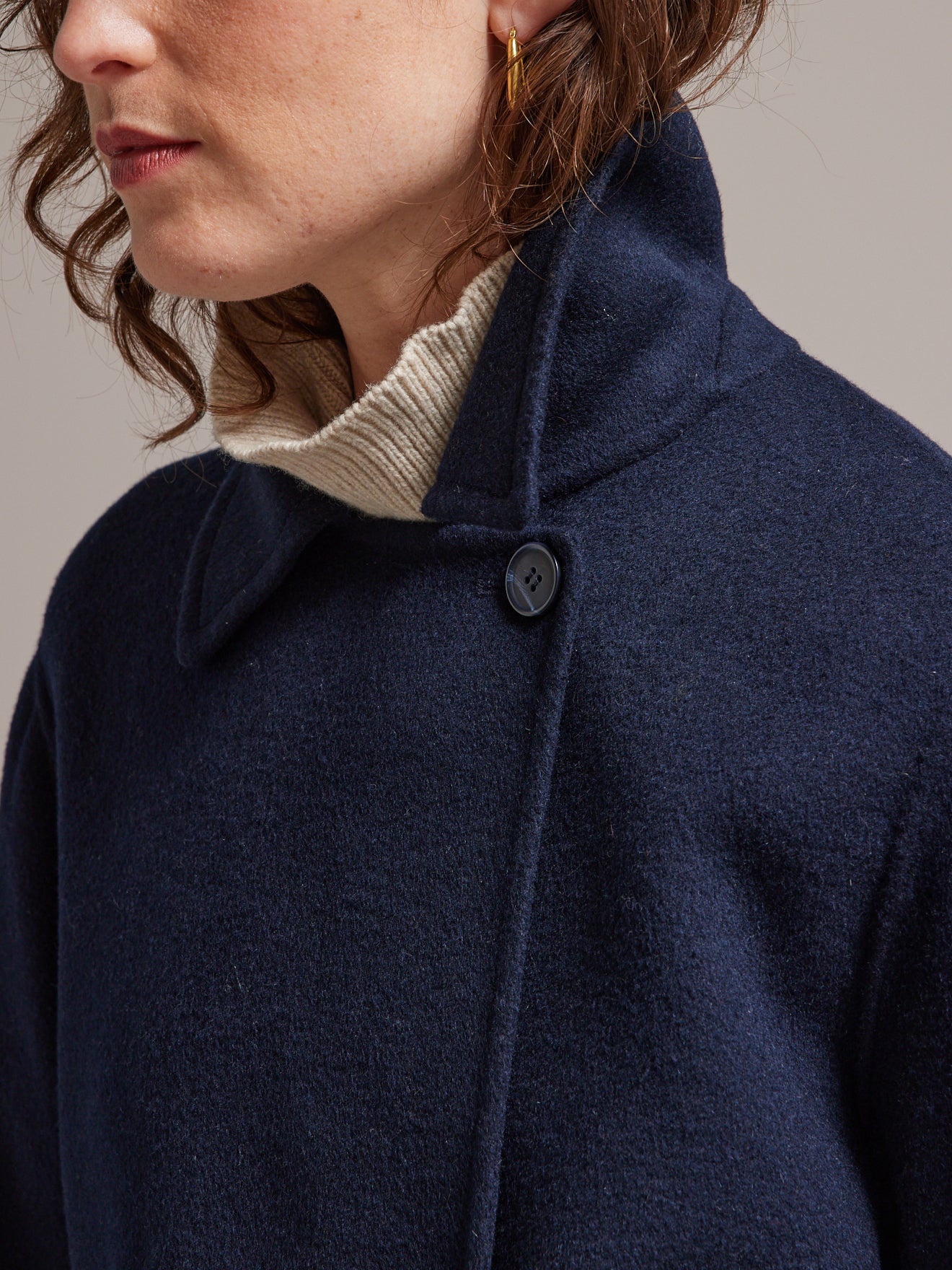 Manteau lainage double face femme