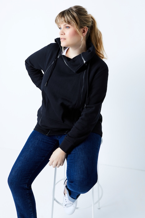 Bellieva-Sweatshirt, auszippbarer Einsatz, Langarm, Biobaumwolle, GOTS