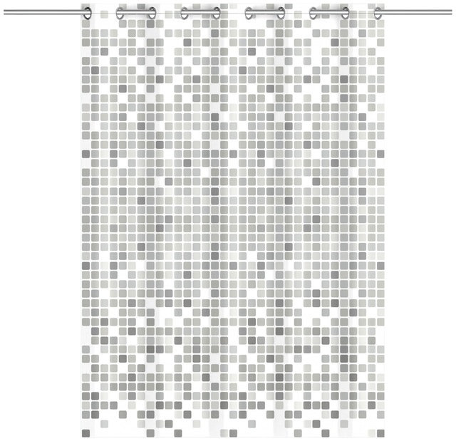 Eisl Duschvorhang »Mosaik GRAU« Breite 180 cm waschbarer Antischimmel Vorhang (Höhe 200 cm), graues Mosaik-Design