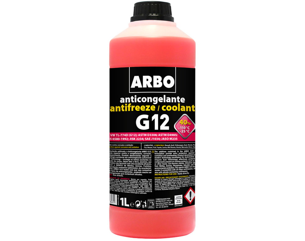 ANTICONGELANTE ARBO 40% G12 1L