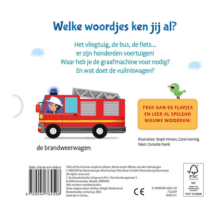 Mijn Eerste Woordjes Kartonboek - Voertuigen (1-3 j.)