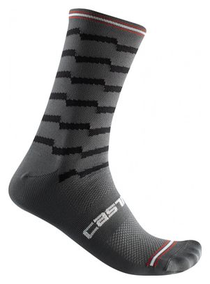 Chaussettes Castelli Unlimited 18 Gris / Noir