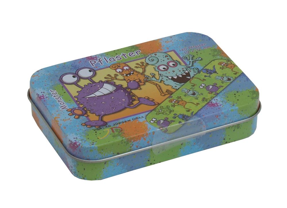 DOELL Heftpflaster<br>20 Stück, Dose, 19x72mm, Monster