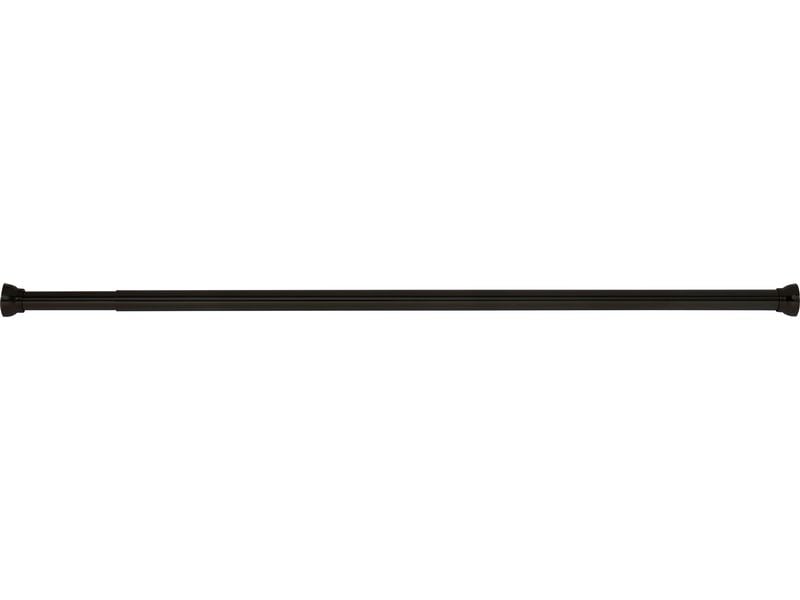 spirella Duschvorhangstange Kreta 125/220 x 2.1 cm, Schwarz Duschvorhangs-Stange ohne Bohren