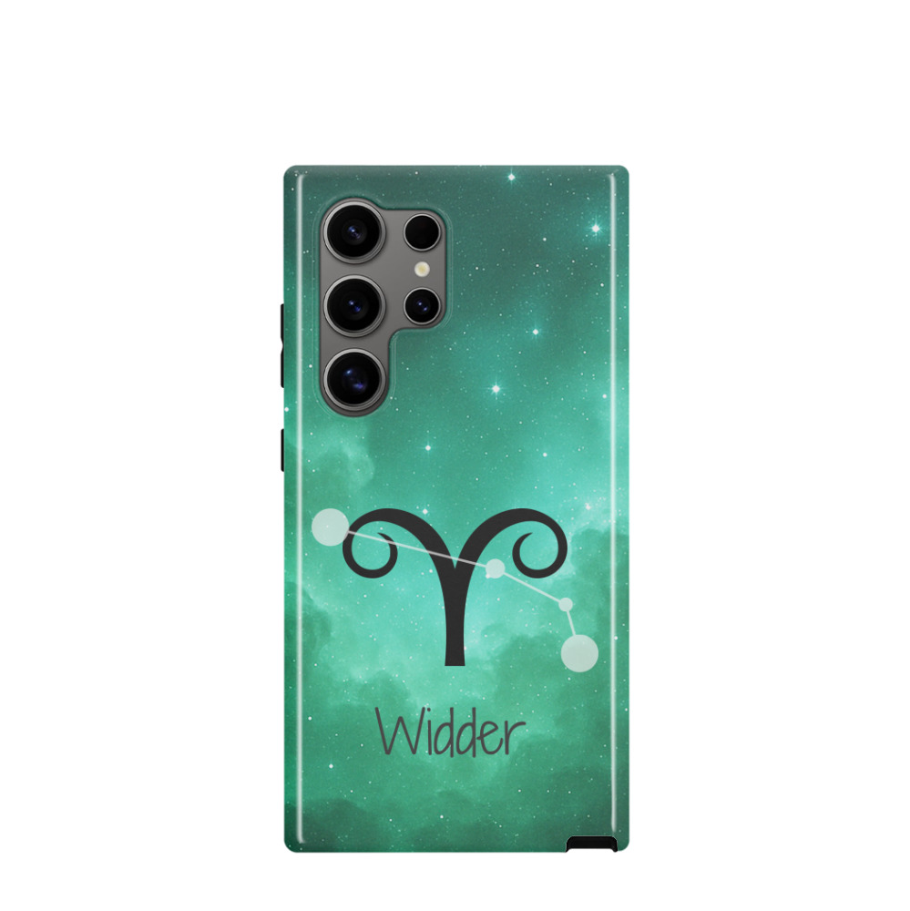 Samsung Galaxy S24 Ultra Hybrid (Kunststoff / Gummi) Hülle Widder 2 - Grün