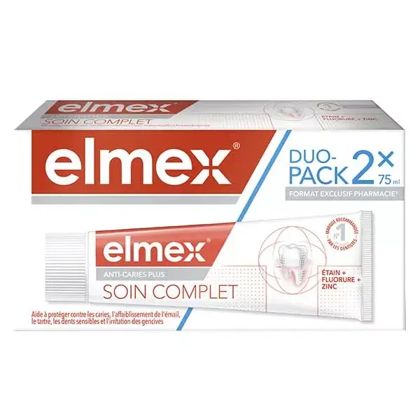 Pasta de dentes Elmex Anticáries Complete Care - 2 x 75 ml