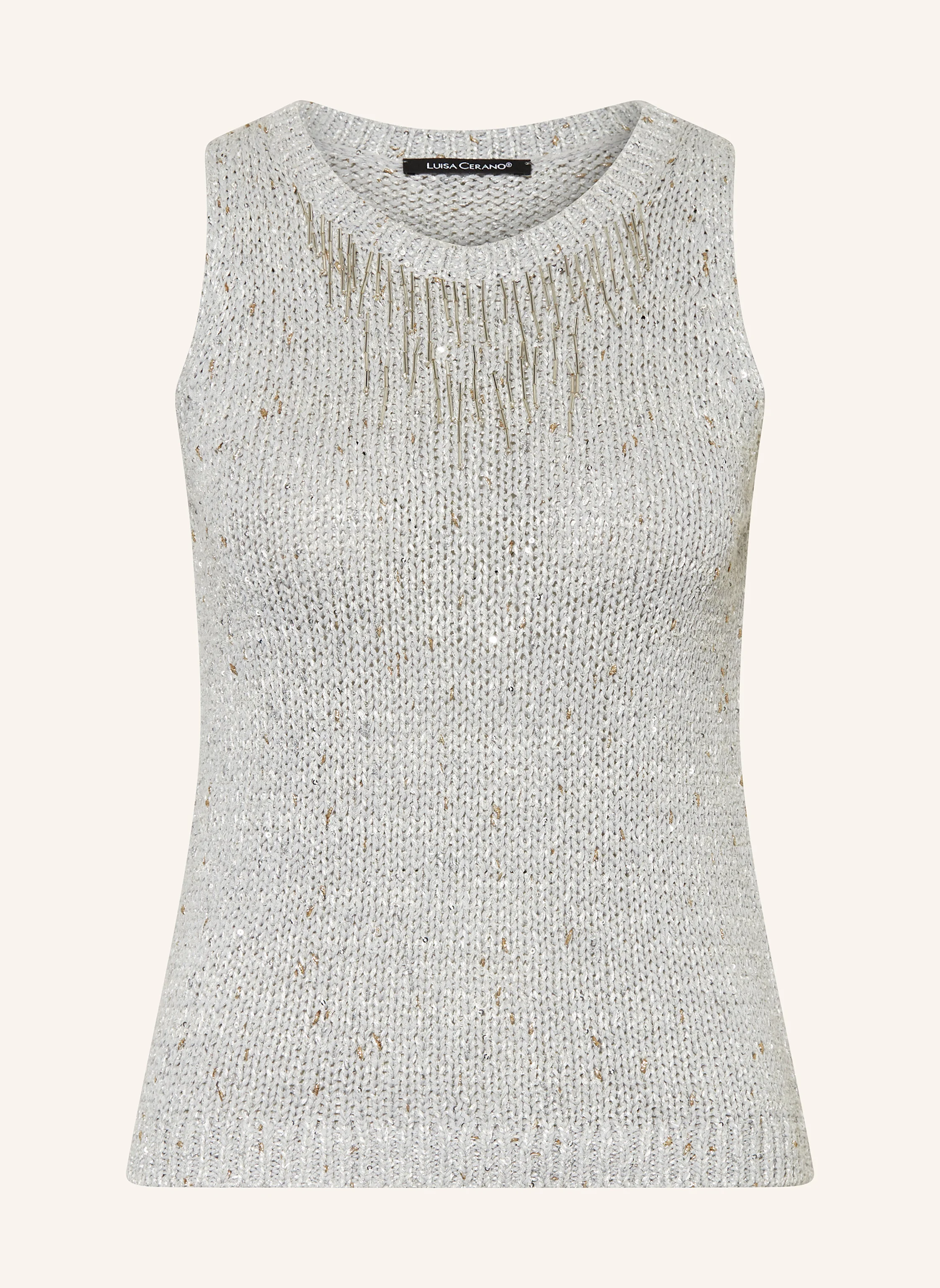 LUISA CERANO Stricktop mit Glitzergarn und Pailletten