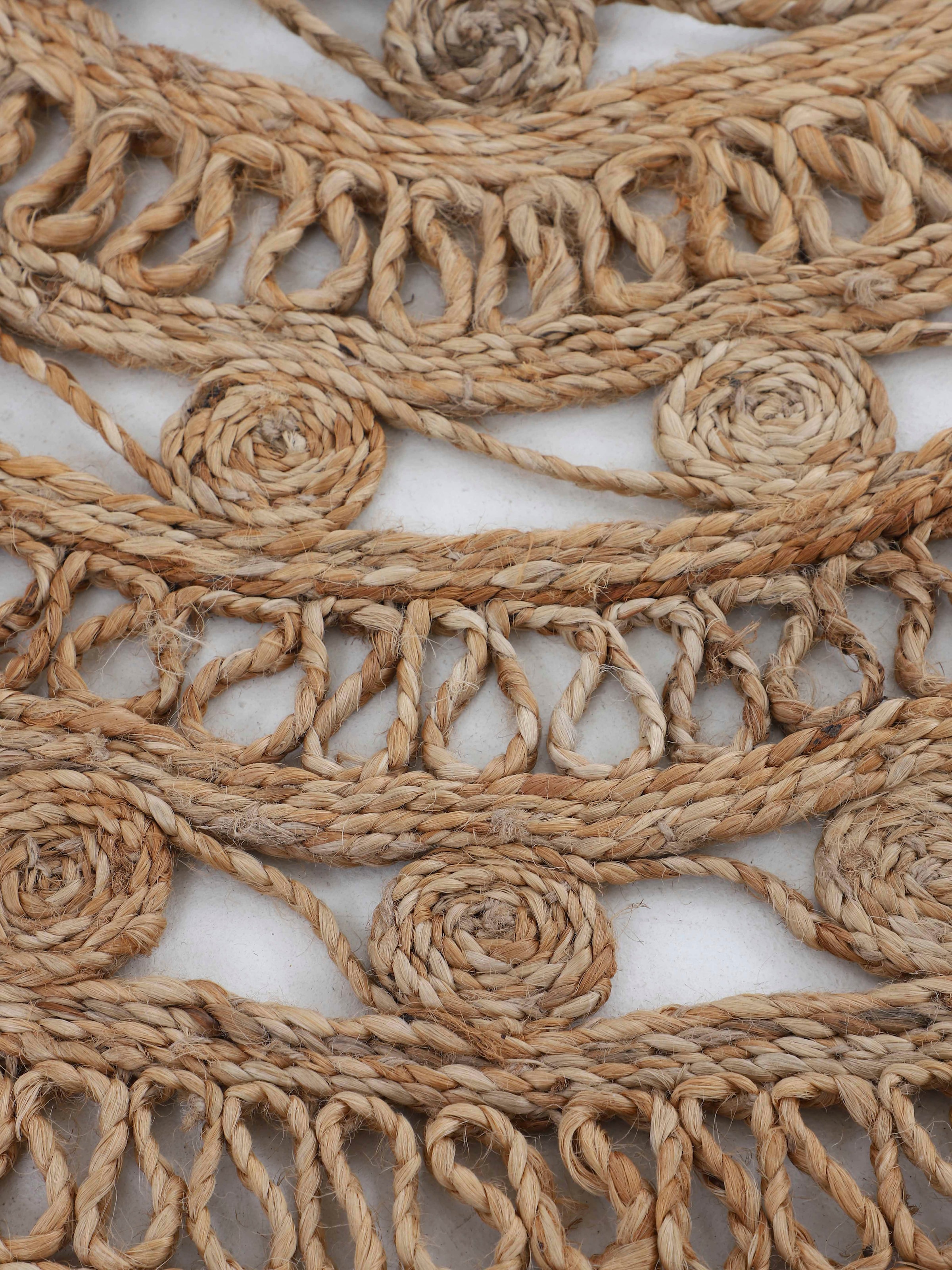 carpetfine Teppich »Cate Juteteppich Naturfaser« rund 5 mm Höhe 100 % geflochtene Jute, beidseitig nutzbar