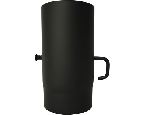 Bertrams kachelpijp Ø 120 mm senotherm UHT-Hydro zwart 0,25 m met smoorklep