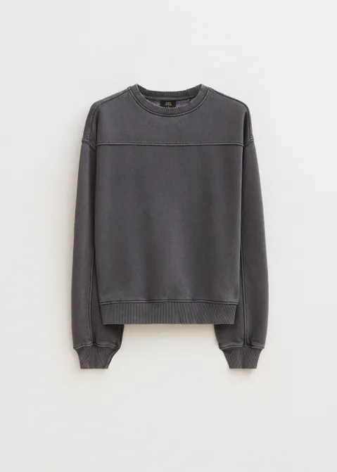 Sweater met details antraciet (ANTRA)