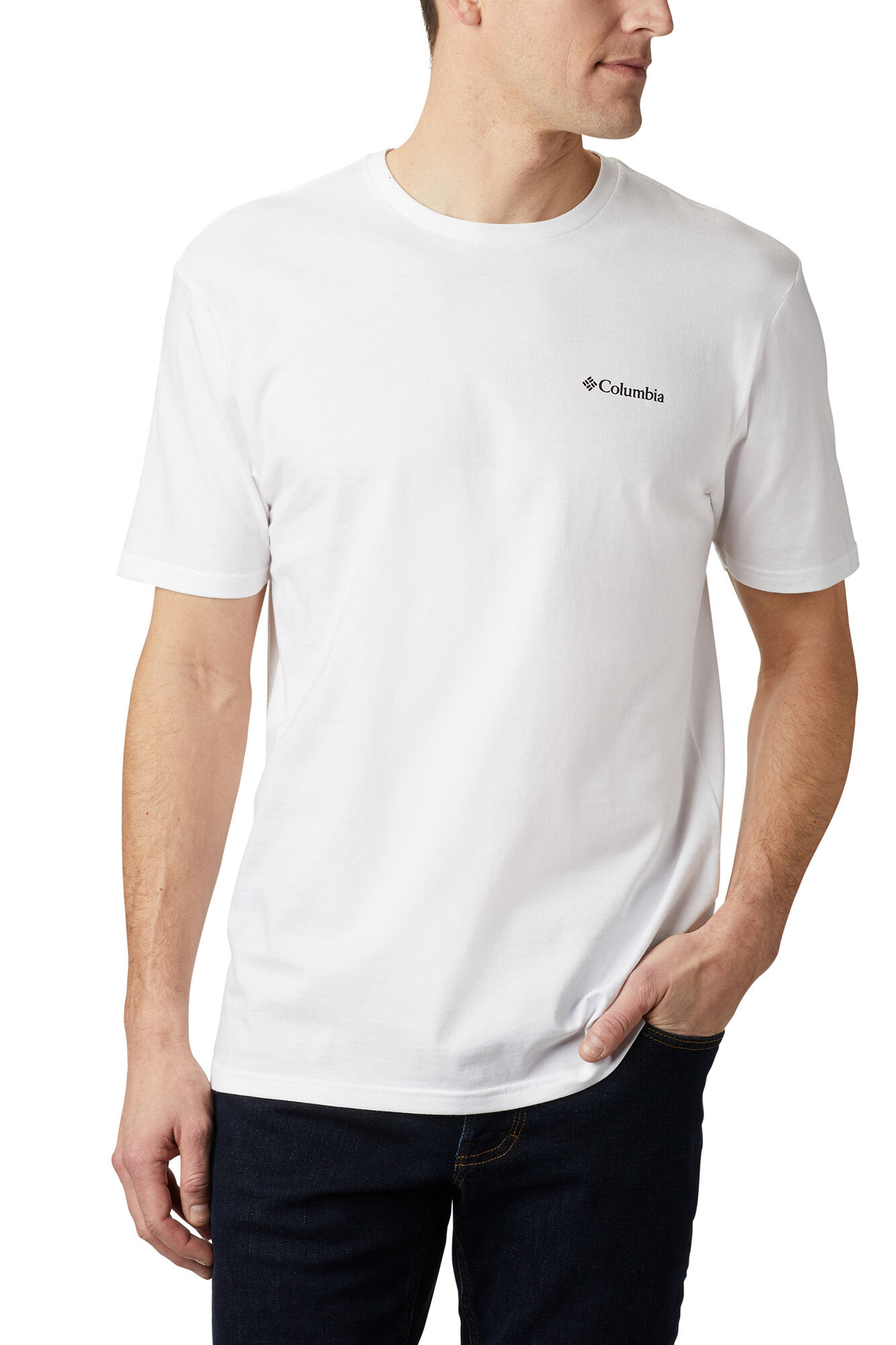 Camiseta masculina Columbia North Cascades™ de manga curta - Branca